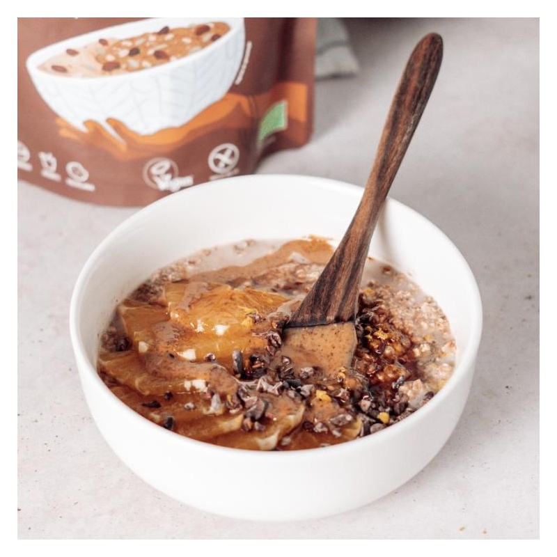 Porridge bio en poudre Super Petit Déjeuner - Cacao et Purée de Noisette Iswari