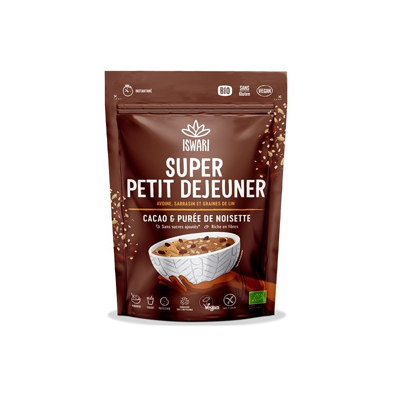 Super Petit Déjeuner - Cacao et Purée de Noisette Iswari