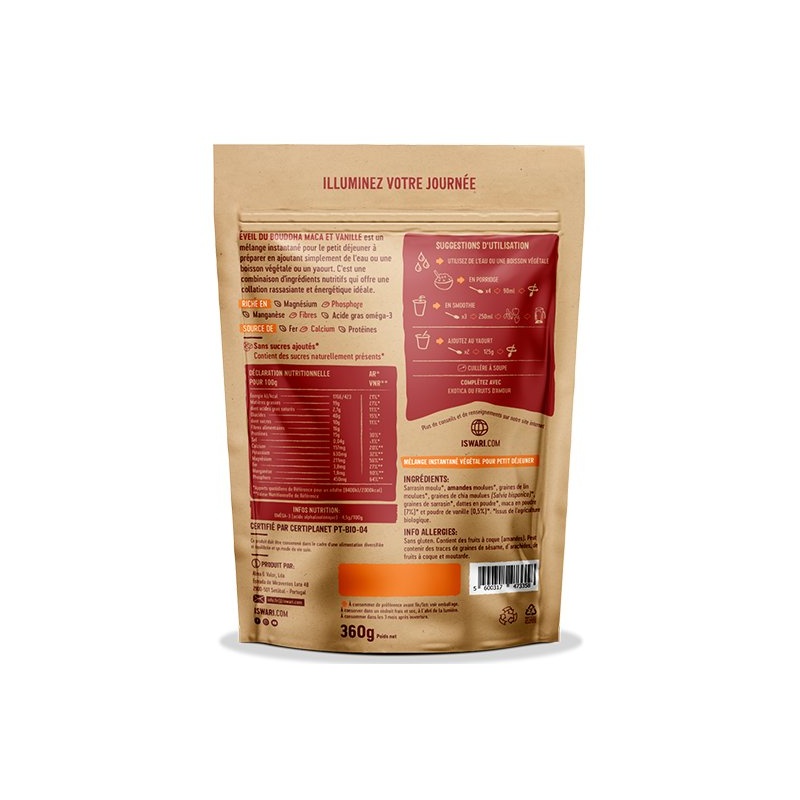 Éveil du Bouddha - Maca et Vanille Iswari