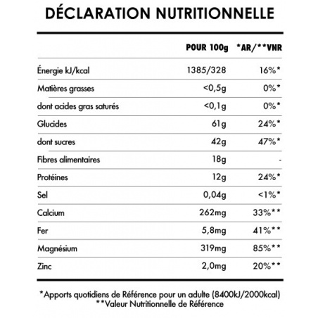 apports nutritionnels Maca en poudre bio Iswari