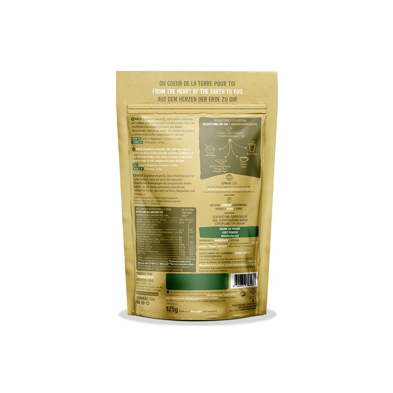 Super aliment Maca en poudre bio Iswari