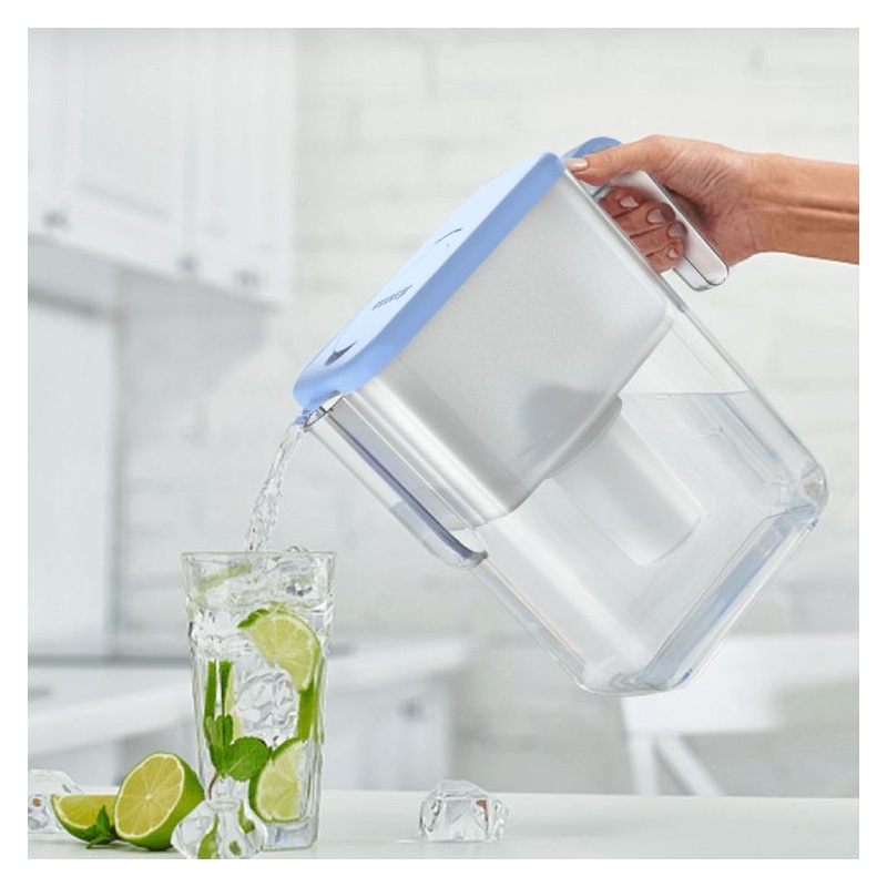 Carafe filtrante Slim 3,5L - bleu Ecosoft