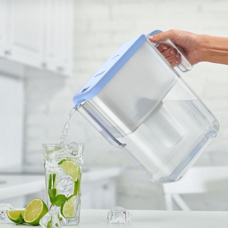 Carafe filtrante Slim 3,5L - bleu Ecosoft