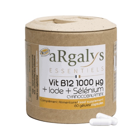 Vitamine B12 + Iode et Sélénium - 60 comprimés  Argalys - Argalys