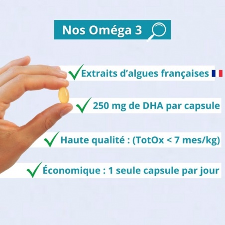 Oméga 3 DHA Vegan - 60 gélules Argalys