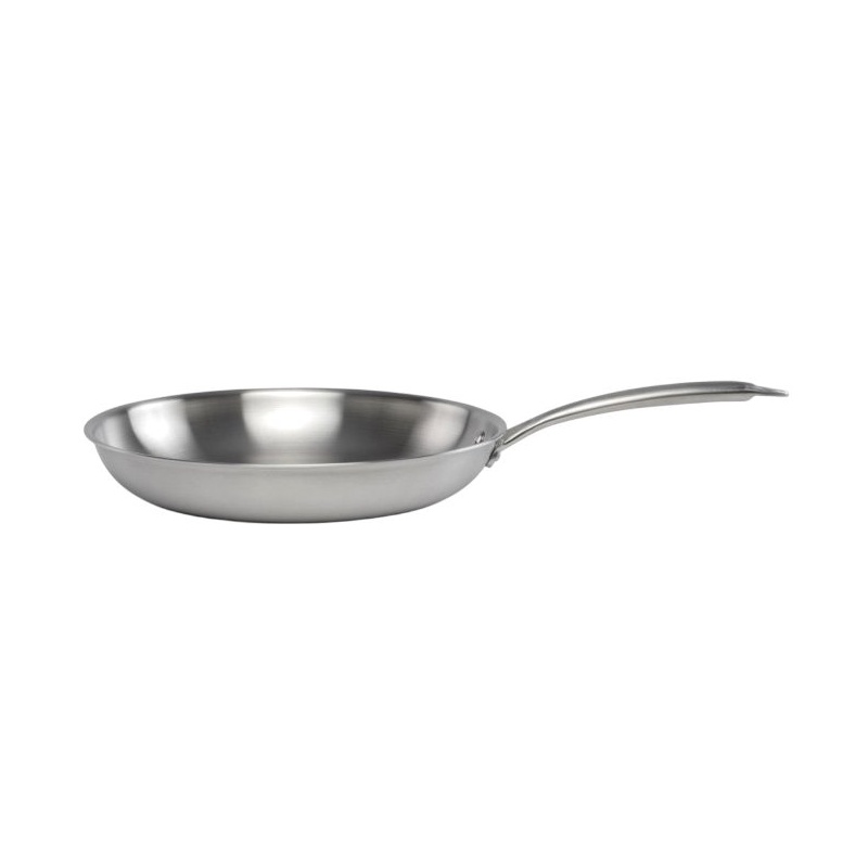 Poêle inox compatible induction Brigade 24 cm Livoo