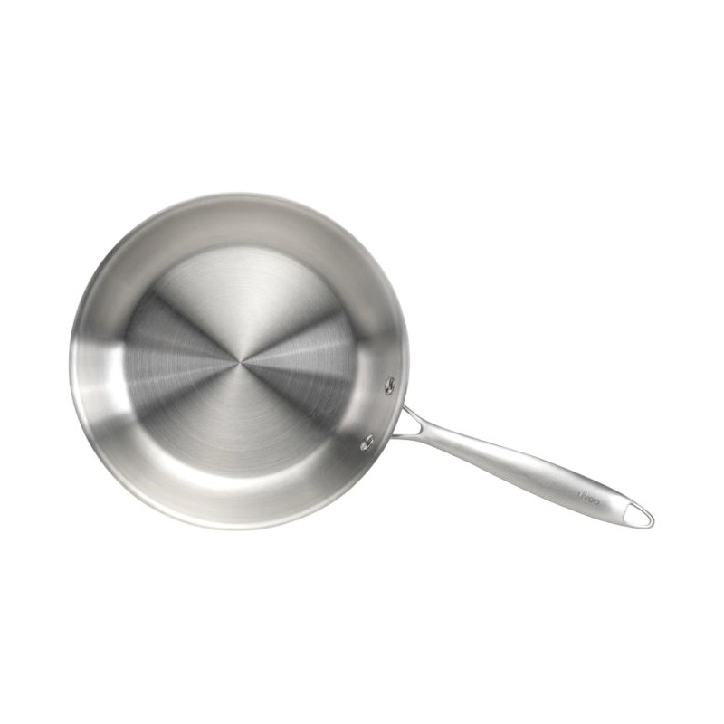 Poêle inox Brigade 24 cm sans revêtement Livoo