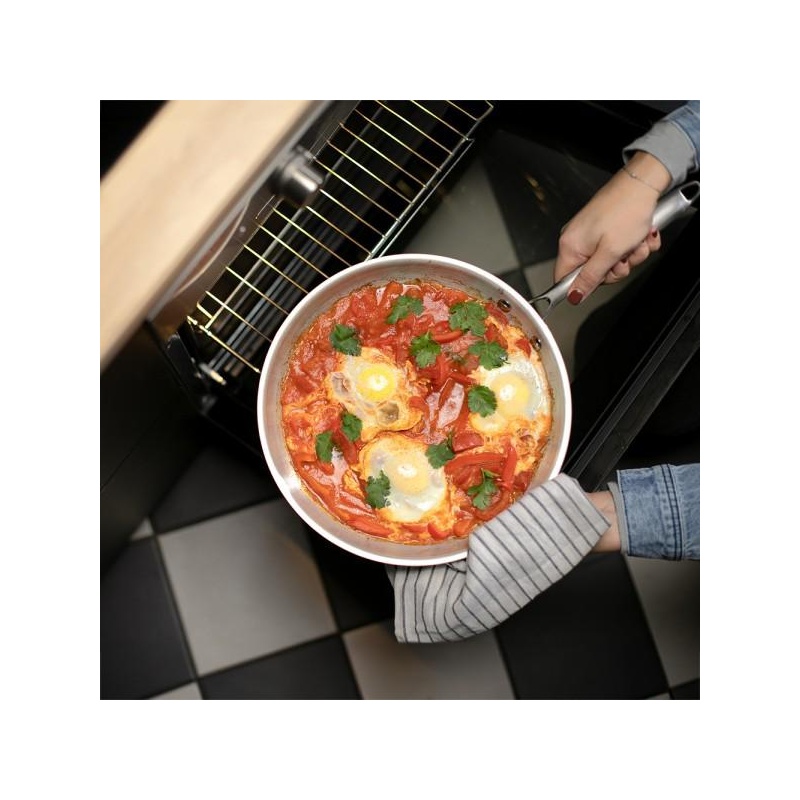 Poêle inox fabriquée en France Brigade 28 cm Livoo