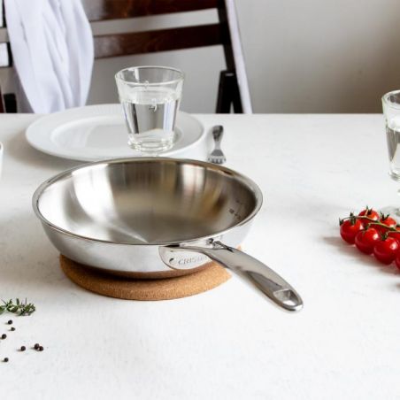 Poêle sautoir inox Castel'Pro PS24CPF Cristel