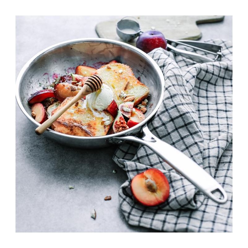 Poêle sautoir Cristel Castel'Pro à poignée fixe en acier inoxydable