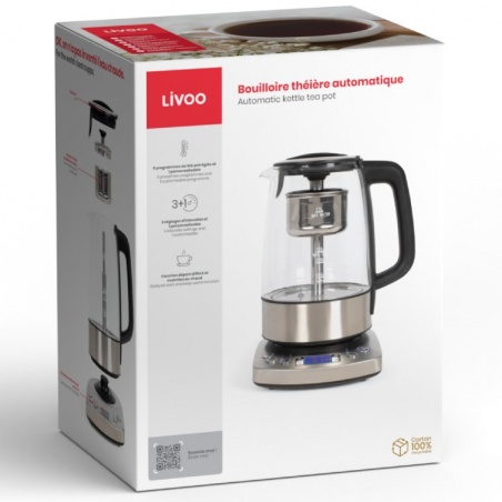 Bouilloire infuseur à thé automatique 1,7L - 2200W Livoo