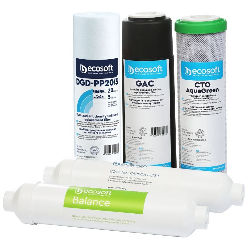 Lot de 5 filtres de remplacement PURE Balance Ecosoft