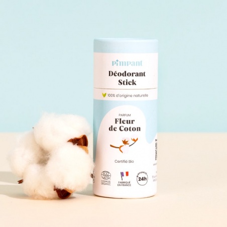 Déodorant en stick bio Fleur de Coton Pimpant