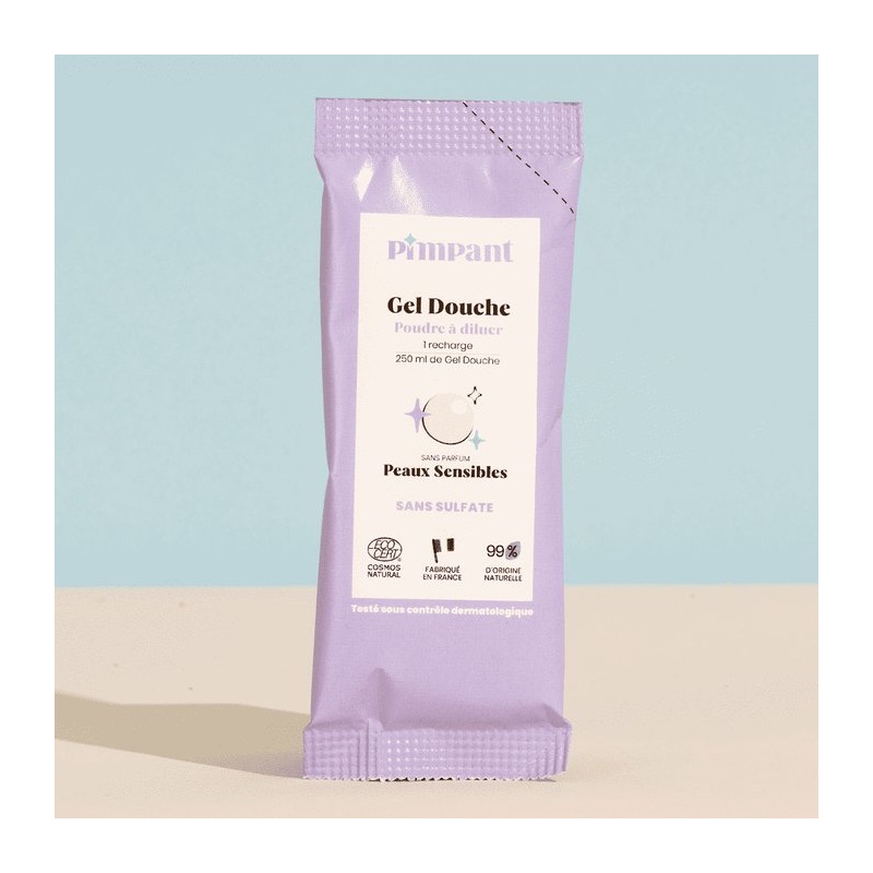 Gel douche poudre à reconstituer - Peaux Sensibles, Sans Parfum Pimpant