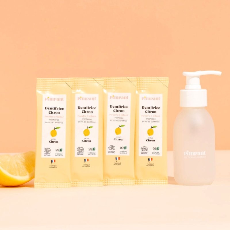 Dentifrice citron à dissoudre + 4 recharges Pimpant