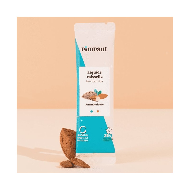 Recharge Liquide Vaisselle en poudre à reconstituer - Amande Douce Pimpant