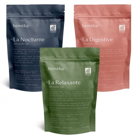 Lot de 3 Infusions Chanvre CBD Heméka - Heméka