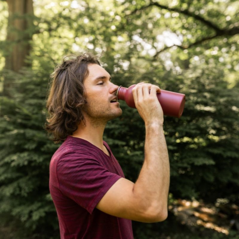 Bouteille isotherme en inox 750 ml Rouge Cerise Bambaw