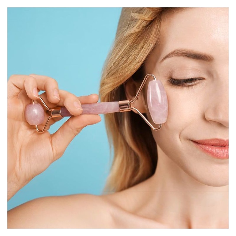 Rouleau de Massage Quartz Rose