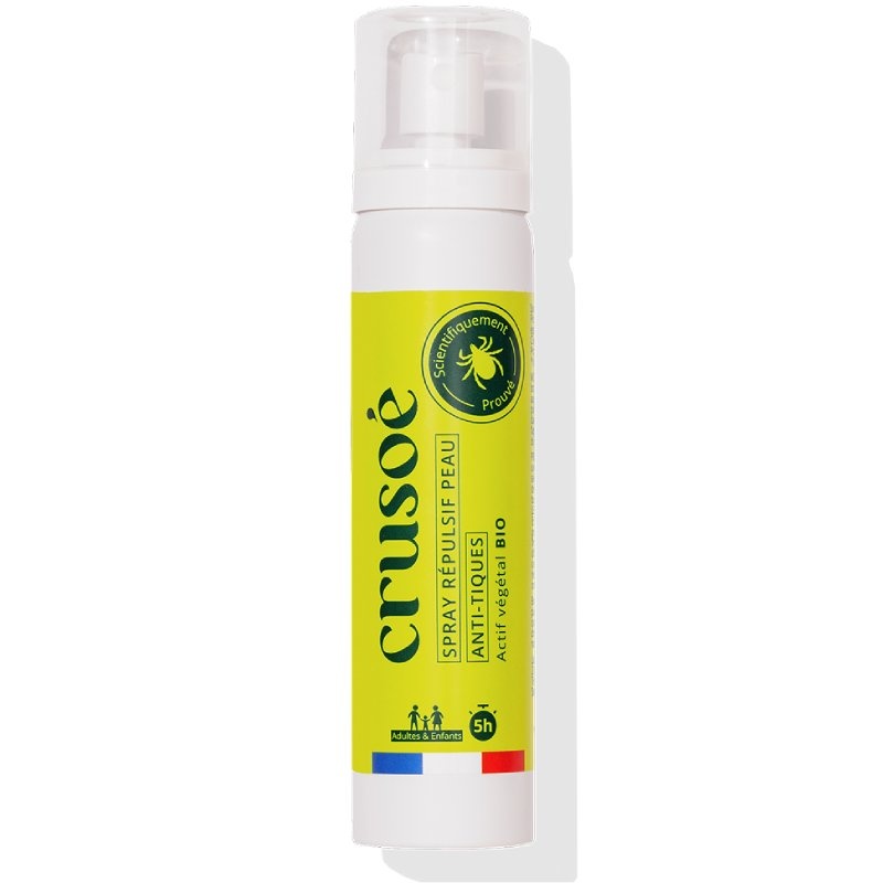 Spray répulsif anti-tiques - actif végétal BIO Crusoé