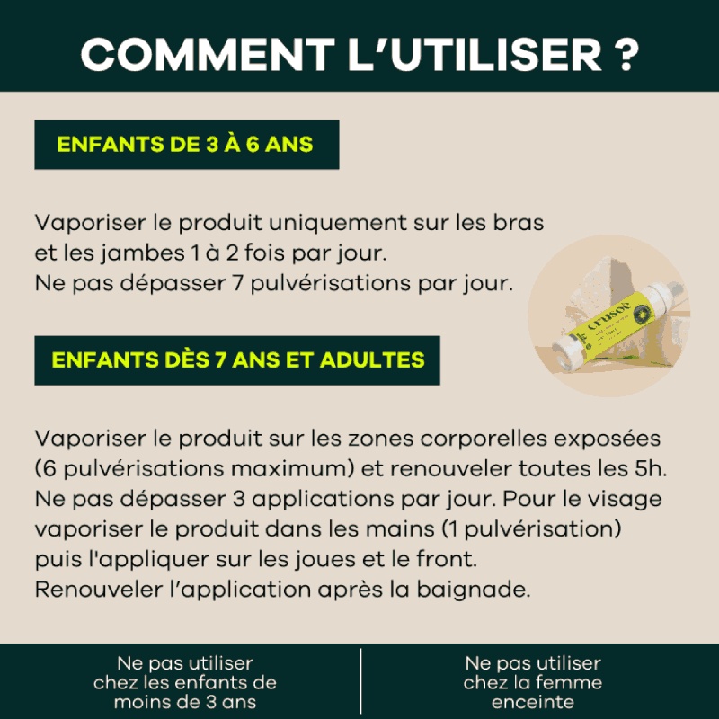 Spray protection contre les morsures de tiques et la maladie de lyme Crusoé