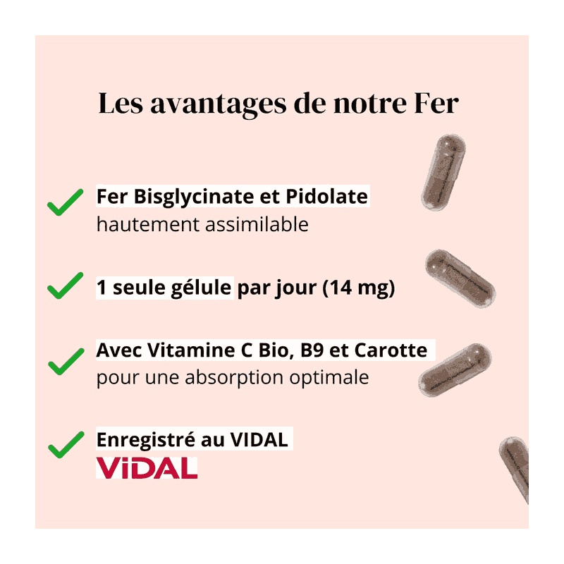 Avantages du Fer bysglycinate Argalys