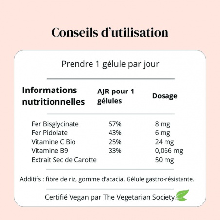 Comment utiliser le Fer en complément alimentaire Argalys ?