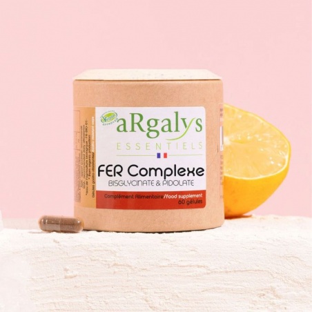 Fer & Vitamines C, B9 et Carotte - 60 gélules Argalys