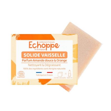 Savon vaisselle solide - Parfum Amande douce et Orange - Echoppe
