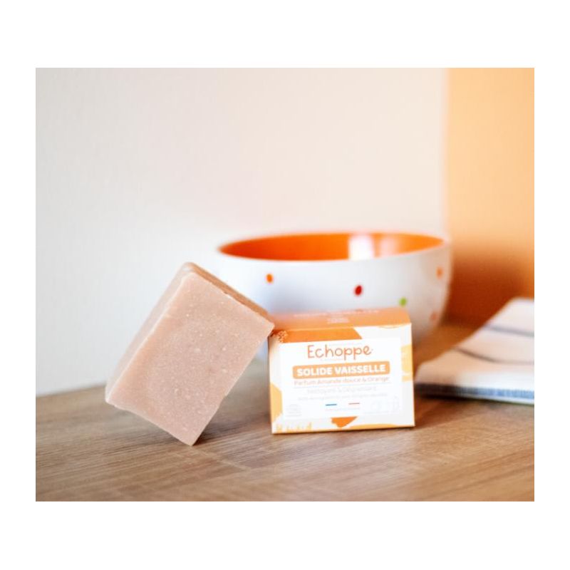 Savon vaisselle solide - Parfum Amande douce et Orange