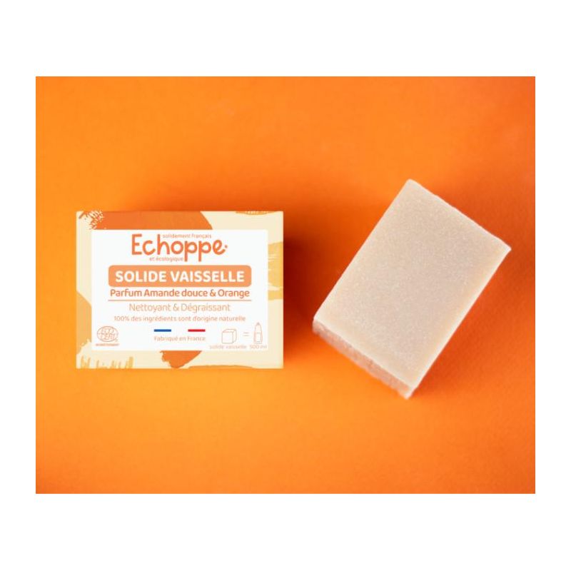 Savon vaisselle solide - Parfum Amande douce et Orange