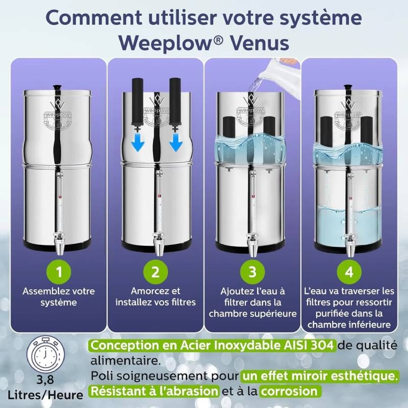 Filtre à gravité Weeplow Venus 5,6L Weeplow
