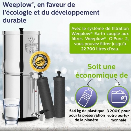 Cartouche pour filtre à gravité Weeplow O'Pure 2 - lot de 2 Weeplow