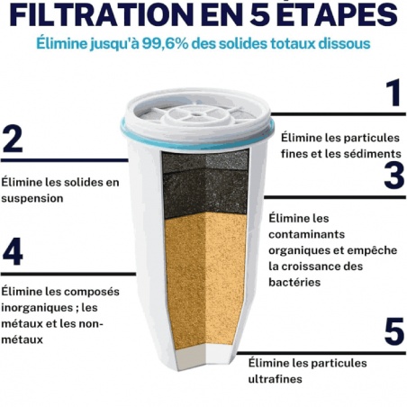 Performances du filtre de carafe ZeroWater