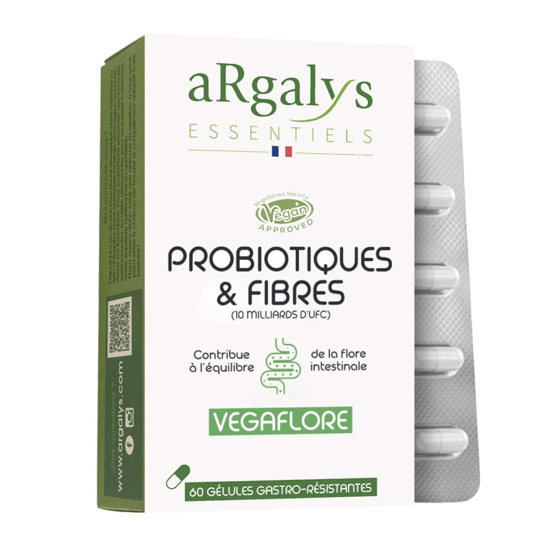 Vegaflore - Pré et Probiotiques - 60 comprimés Argalys