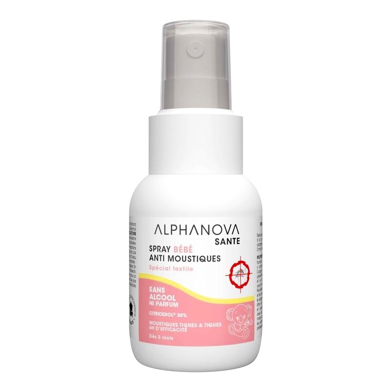 Spray bébé anti-moustique – spécial textile Alphanova