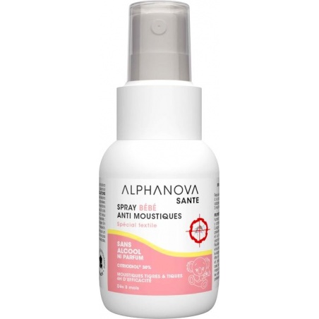 Spray bébé anti-moustique – spécial textile Alphanova - Alphanova