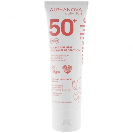 Lait solaire bébé très haute protection SPF50+ Alphanova - Alphanova