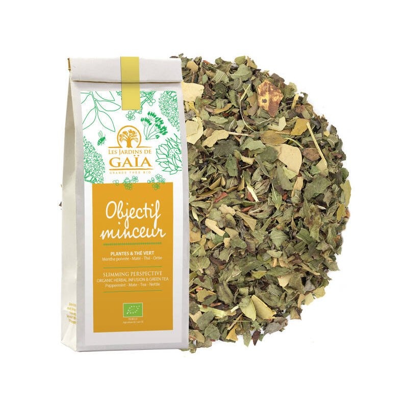 Infusion Objectif Minceur BIO - Plantes et thé vert - Vrac 100g Les jardins de Gaïa
