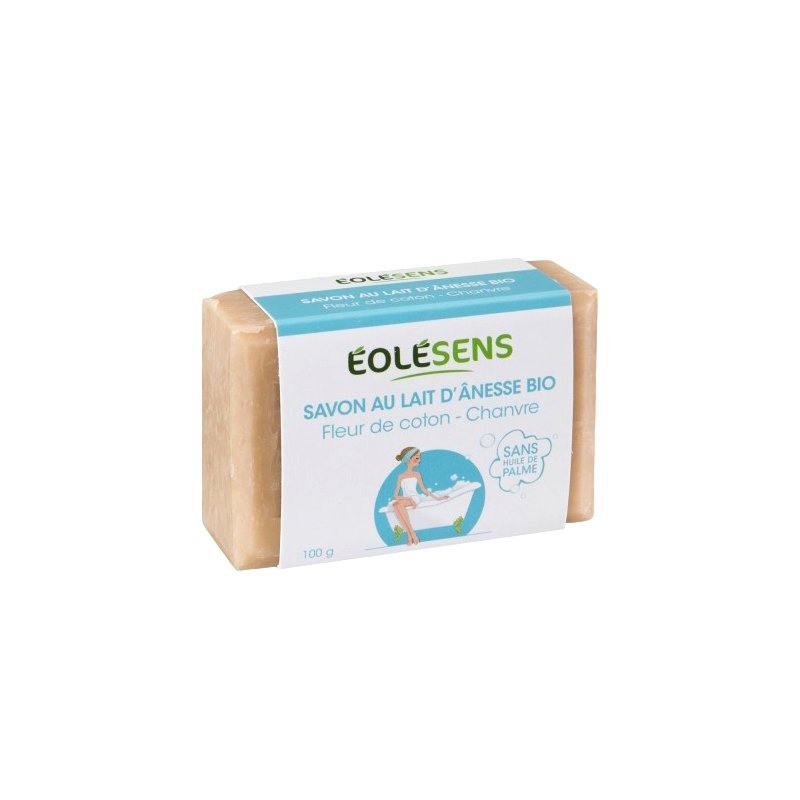 Savon lait d'ânesse et fleur de coton - 100 gr EOLESENS