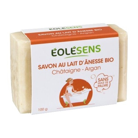 Savon lait d'ânesse et châtaigne - 100 gr EOLESENS - EOLESENS