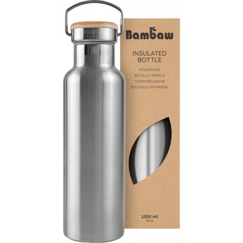Bouteille isotherme en inox 1 L Bambaw