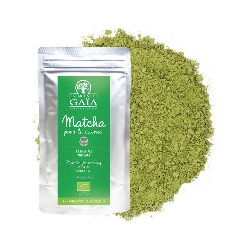 Matcha Premium BIO pour la cuisine - 50 gr Les jardins de Gaïa