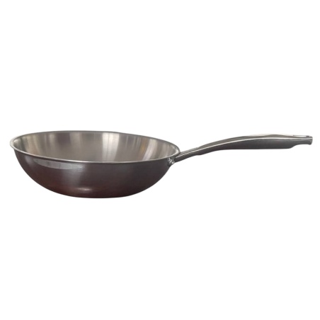 Poêle Wok Triplinox 30 cm poignée fixe Baumalu - Baumalu
