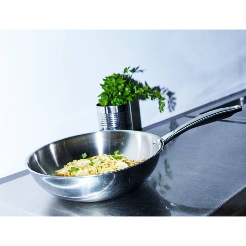Poêle Wok Triplinox 30 cm poignée fixe Baumalu