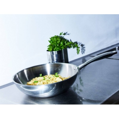 Poêle Wok Triplinox 30 cm poignée fixe Baumalu