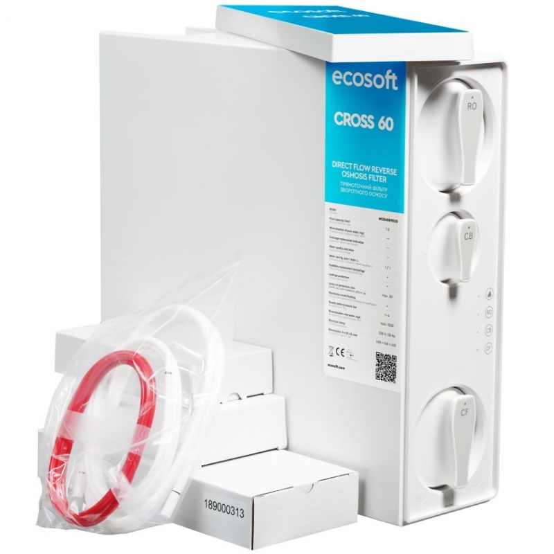 Continu du colis : Osmoseur CROSS 60 à débit direct Ecosoft