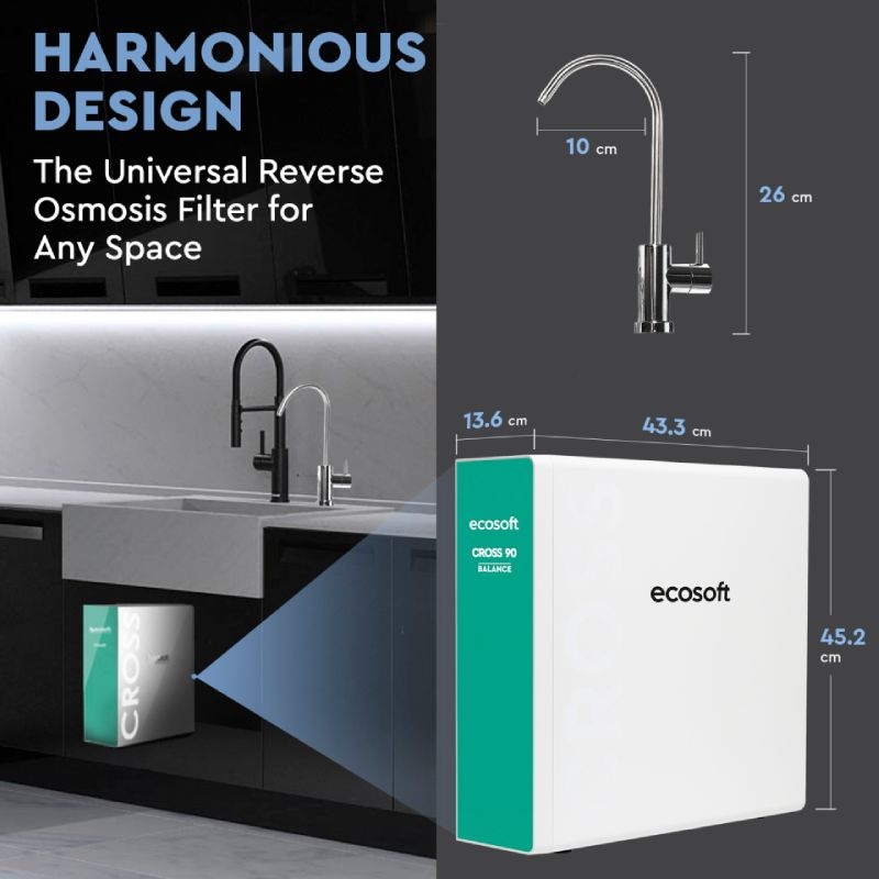 Dimensiosn compactes : Osmoseur CROSS 90 Balance Ecosoft
