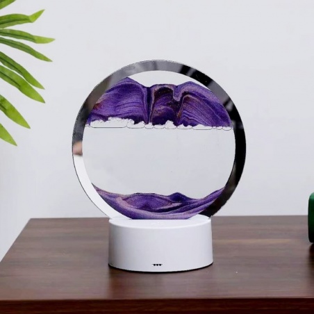 Lampe Sablier ronde 18cm - Violet Esoterra