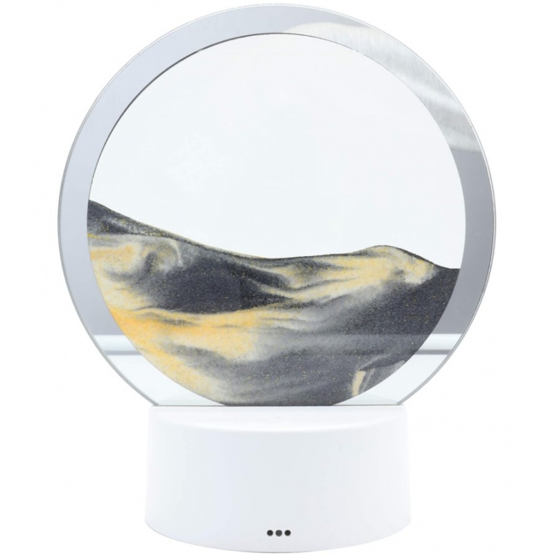 Lampe Sablier ronde 18cm - Gris Esoterra